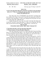 BÁO CAO SƠ KẾT 5 NĂM THỰC HIỆN NQ 20 CỦA TRUNG ƯƠNG ĐẢNG