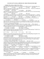 bai tap hoa hoc 11 hay.THPT nguyen trai thai binh