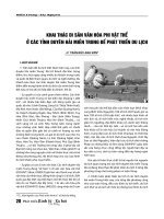 khai thác di sản văn hóa phi vật thể ở các tỉnh duyên hải miền trung để phát triển du lịch