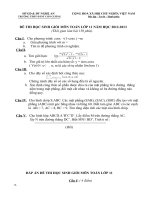 ĐÈ VÀ ĐÁP ÁN TOÁN 11 HSG THPT CON CUÔNG