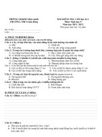 ĐỀ KIEM TRA 1 TIET SINH HOC