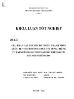 giải pháp hạn chế rủi ro trong thanh toán quốc tế theo phương thức tín dụng chứng từ tại ngân hàng tmcp sài gòn thương tín - chi nhánh đống đa