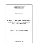 Nghiên cứu một số đặc điểm sinh học, sinh sản của loài ong Apis cerana nuôi tại Thái Nguyên