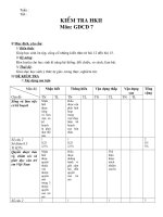 Đề GDCD 7 HKII Có Ma trận mới