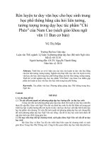 rèn luyện tư duy văn học cho học sinh trunghọc phổ thông bằng câu hỏi liên tưởng,tưởng tượng trong dạy học tác phẩm  chí phèo của nam cao (sách giáo khoa ngữvăn 11 ban cơ bản)