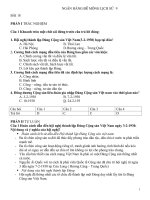 Ngân hàng câu hỏi lịch sử 9