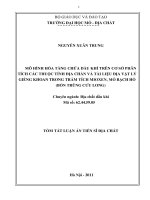 mô hình hóa tầng chứa dầu khí trên cơ sở phân tích các thuộc tính địa chấn và tài liệu địa vật lý giếng khoan trong trầm tích mioxen, mỏ bạch hổ (bồn trũng cửu long)