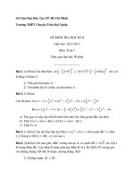 Đề thi toán Trần Đại Nghĩa 2012-2013 (đã đính chính)