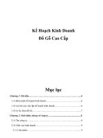 Kế hoạch kinh doanh đồ gỗ cao cấp nội thất