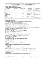 chuyên đề cấu tạo nguyên tử