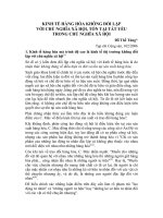 kinh tế hàng hoá không đối lập với chủ nghĩa xã hội, tồn tại tất yếu trong chủ nghĩa xã hội