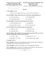 Đề kiểm tra học kì II, Công nghệ 8