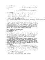 de thi chon hoc sinh gioi lop 11 hau loc 1 thanh hoa