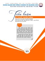 thiết kế một chiến dịch truyền thông nhằm nâng cao ý thức học tập, nền nếp, kỉ cương trong nhà trường cho sinh viên khoa quan hệ công chúng và quảng cáo