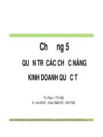 Slide bài giảng môn kinh doanh quốc tế: Chương 5: Quản trị các chức năng kinh doanh quốc tế