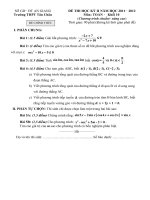 Đề thi môn Toán 10 học kỳ II