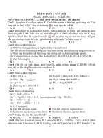 de thi va dap an dai hoc cao dang 2007-2012