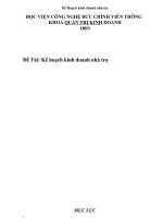 Kế hoạch kinh doanh nhà trọ sinh viên