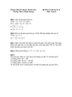 Đề số 1 có Đ.A và biểu điểm chi tiết