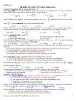 Tổng hợp đề + đáp án Tốt nghiệp 2009-2012