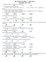 đề cương ôn tập học kì 2 năm học 2012-2013