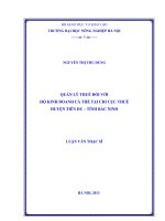 quản lý thuế đối với hộ kinh doang cá thể tại chi cục thuế huyện tiên du tỉnh bắc ninh
