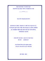 đánh giá thực trạng và đề xuất quản lý, sử dụng quỹ đất trụ sở cơ quan, công trình sự nghiệp trên địa bàn huyện yên dũng, tỉnh bắc giang