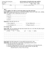đề thi học kì II hoa 8- 2013
