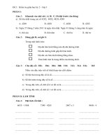 Bộ đề kiểm tra giữa học kỳ II lớp 3