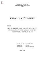 một số giải pháp nâng cao hiệu quả cho vay bổ sung vốn lưu động tại ngân hàng việt nam tín nghĩa - chi nhánh hà nội