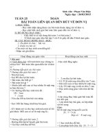 bài toán lên quan đến rút về đơn vị