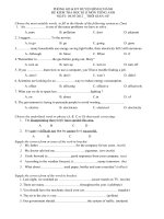Second semester English test