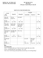 Đề KT vật lý KII có ma trận +ĐA