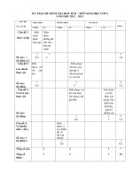 DE KT HK II SINH 6 co ma tran dap an