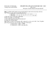 Đề thi khảo sát giữa học kỳ II