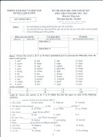 Đề Anh 6 HSG huyện 2012-2013