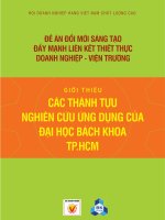 đề án đổi mới sáng tạo đẩy mạnh liên kết thiết thực doanh nghiệp viện trường