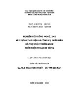 nghiên cứu công nghệ j2me xây dựng thư viện và công cụ phần mềm hỗ trợ phát triển game trên điện thoại di động