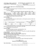 ĐỀ THI TẬP YTUNG HỌC KÌ II LỚP 12