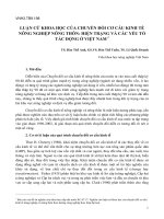 luận cứ khoa học của chuyển đổi cơ cấu kinh tế nông nghiệp nông thôn  hiện trạng và các yếu tố tác động ở việt nam