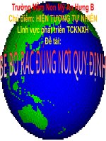 KNXH: BỎ RÁC ĐÚNG QUY ĐỊNH
