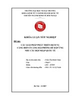 CÁC GIẢI PHÁP PHÁT TRIỂN DỊCH VỤ CẢNG BIỂN Ở CẢNG HẢI PHÒNG ĐỂ ĐÁP ỨNG NHU CẦU HỘI NHẬP QUỐC TẾtế