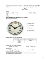 ĐỀ CUỐI HỌC KỲ 2 LỚP 3