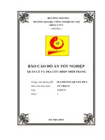 báo cáo đồ án tốt nghiệp quản lý và tra cứu shop thời trang