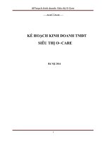 Bản kế hoạch kinh doanh siêu thị mini