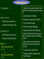 Tiết 59: Đa thức một biến (Toán 7)