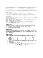 đề thi địa lý cấp trường