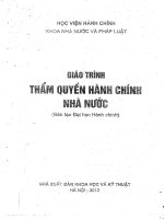 giáo trình thẩm quyền hành chính nhà nước