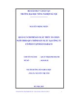 quản lý chi phí sản xuất thức ăn chăn nuôi theo quy trình sản xuất tại công ty cổ phần tập đoàn dabaco