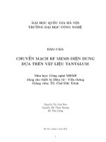 CHUYỂN MẠCH RF MEMS ĐIỆN DUNG DỰA TRÊN VẬT LIỆU TANTALUM